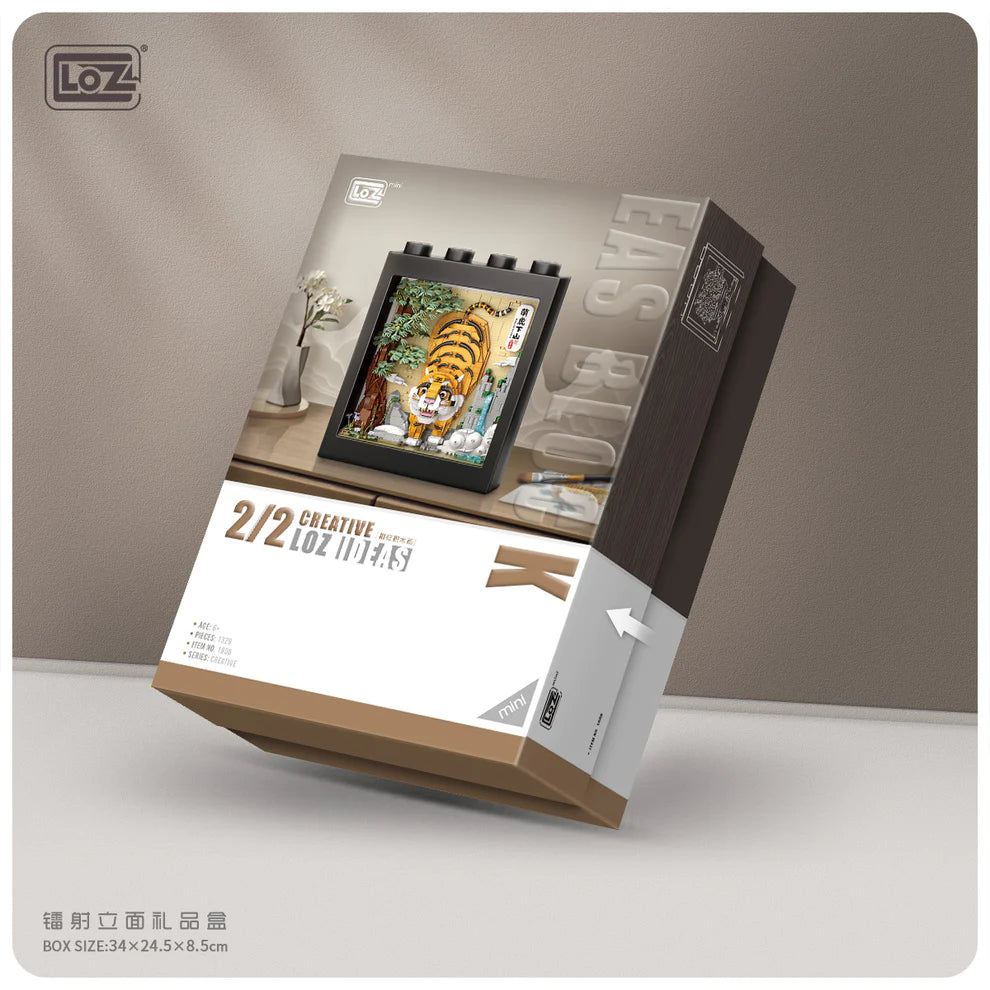 Loz 1905 Sunflower Basket 1906 Tiger Mini Building Blocks