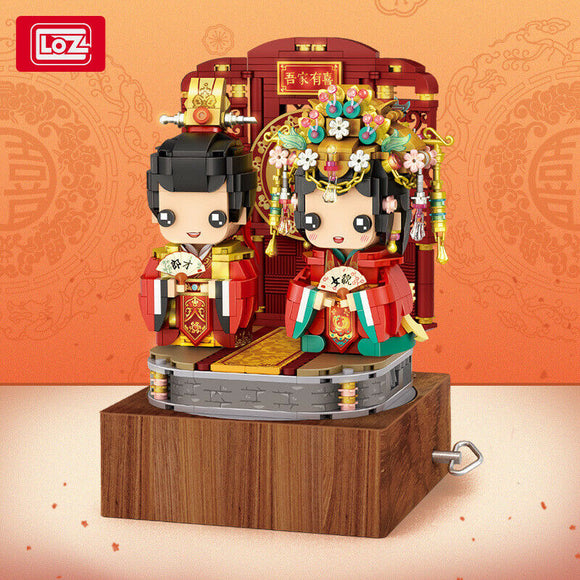 Loz 1227 Chinese Wedding Bride And Groom Music Box Mini Blocks