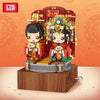 Loz 1227 Chinese Wedding Bride And Groom Music Box Mini Blocks