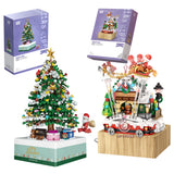 Loz 1238 Christmas House Music Box 1237 Christmas Tree Music Box Gifts