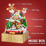 Loz 1238 Christmas House Music Box 1237 Christmas Tree Music Box Gifts
