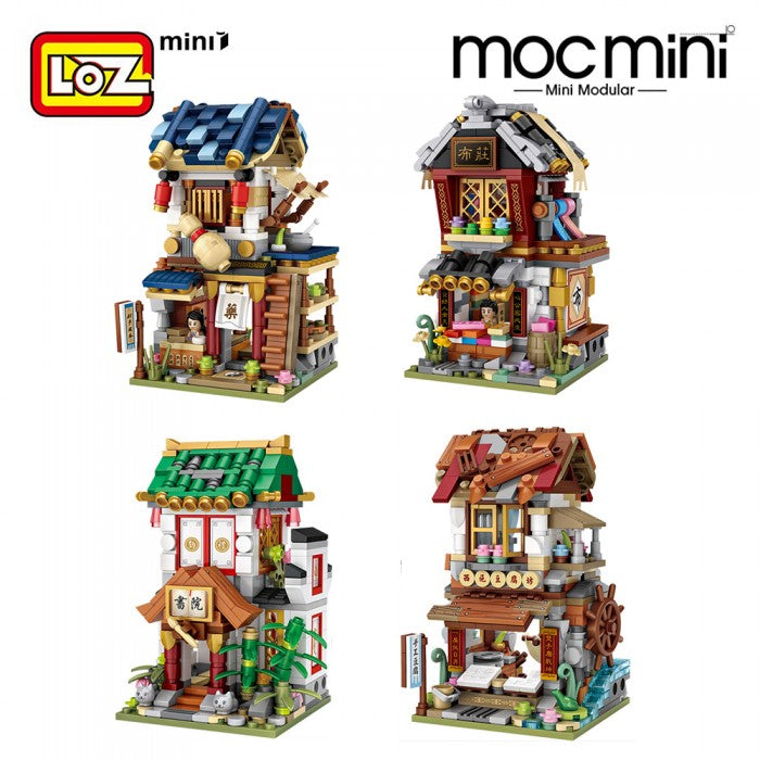 Loz Ancient Street Mini Pharmacy 1733 Cloth Shop 1734 Academy 1735 Tofu Shop 1736