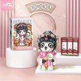 Loz Ancient Chinese Opera 8107 Panda Warrior 8108 Panda Pink Dress Girl (Diamond Blocks)