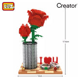 Loz 9022 Crystal Rose Diamond Block
