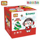 Loz 9242 Gurupu Red Dress Girl Diamond Blocks 9275 Christmas Girl 9277 Motorcycle Bear Girl