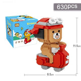 Loz 9242 Gurupu Red Dress Girl Diamond Blocks 9275 Christmas Girl 9277 Motorcycle Bear Girl