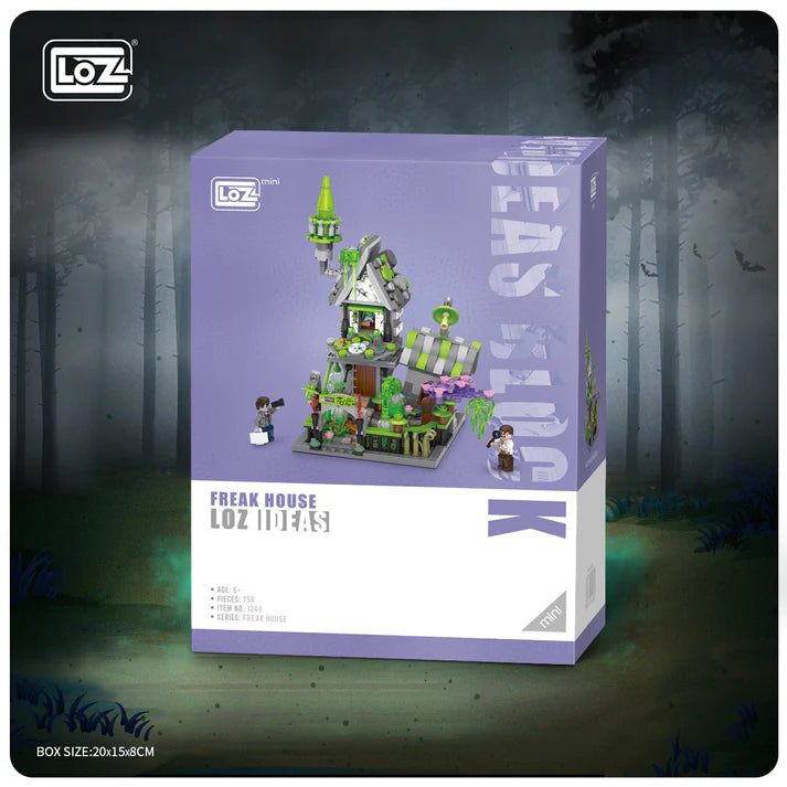 LOZ Mini Building Block Freak House 1248 Witches House 1250