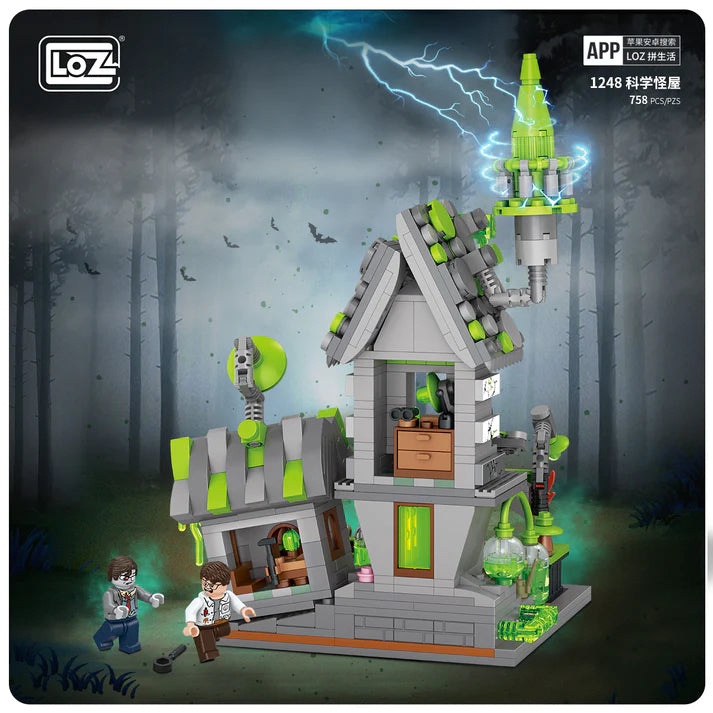 LOZ Mini Building Block Freak House 1248 Witches House 1250