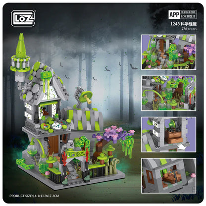 LOZ Mini Building Block Freak House 1248 Witches House 1250
