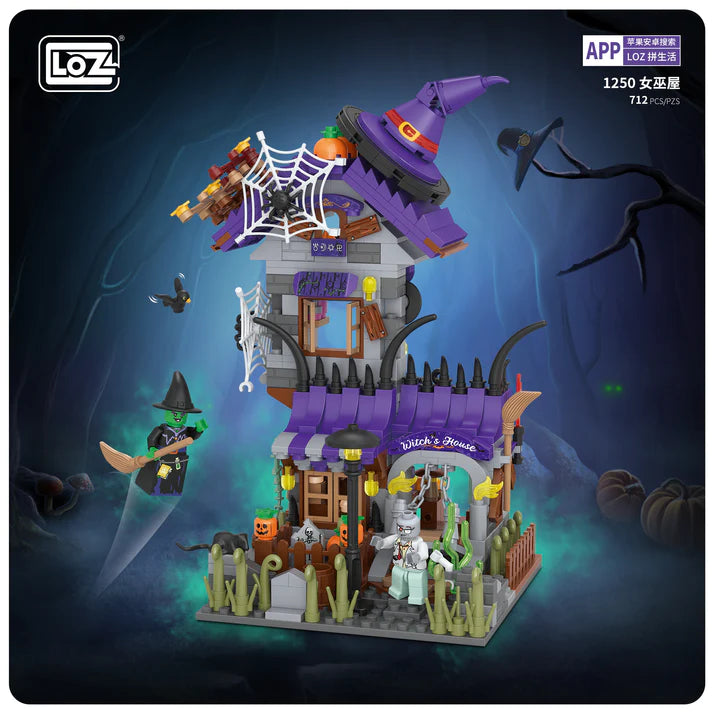 LOZ Mini Building Block Freak House 1248 Witches House 1250