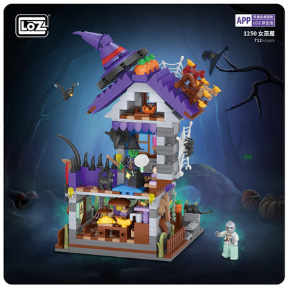 LOZ Mini Building Block Freak House 1248 Witches House 1250