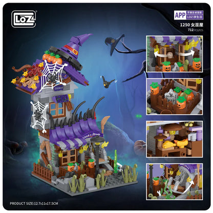 LOZ Mini Building Block Freak House 1248 Witches House 1250