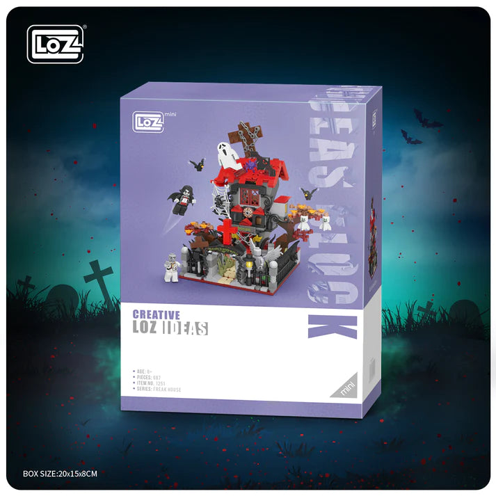 LOZ Mini Building Block Freak House 1248 Witches House 1250