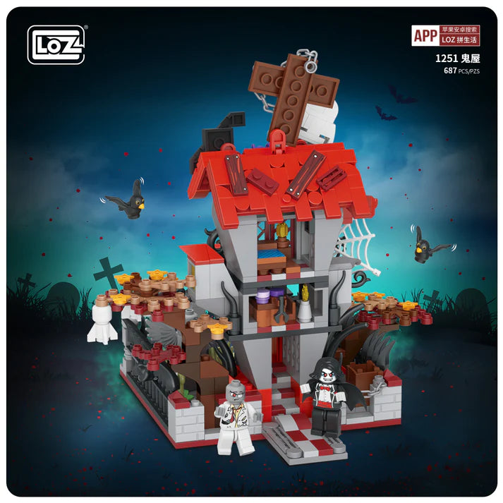 LOZ Mini Building Block Freak House 1248 Witches House 1250