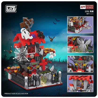 LOZ Mini Building Block Freak House 1248 Witches House 1250