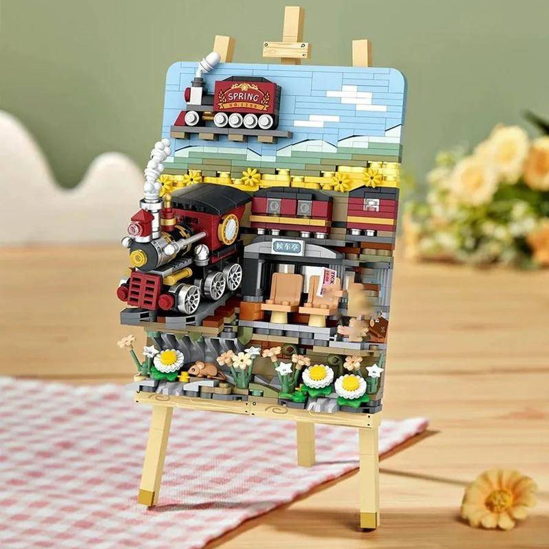 LOZ Mini Block Painting Sailing Ship 1280 Spring Train 1296