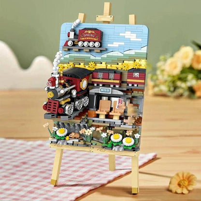 LOZ Mini Block Painting Sailing Ship 1280 Spring Train 1296