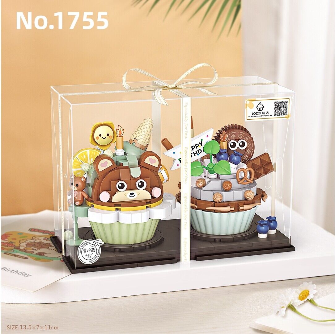 Loz 1755 Biscuit Bear Cake 1756 Strawberry Piggy Cake