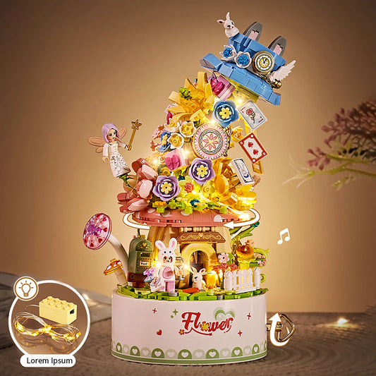 Flower Tower Music Box with Light (1954)