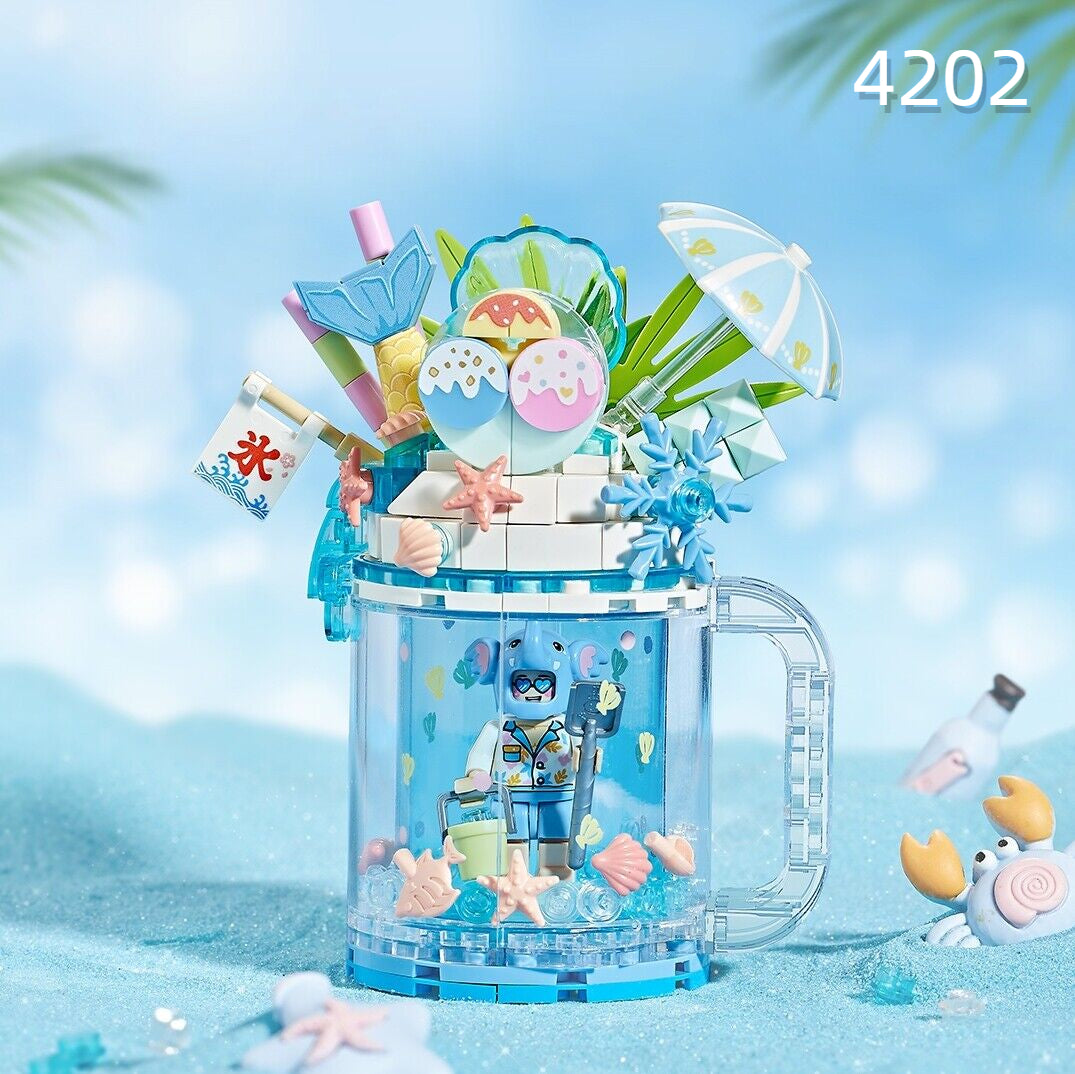 LOZ Quicksand Cup Gift 4201-4206 Mini Blocks