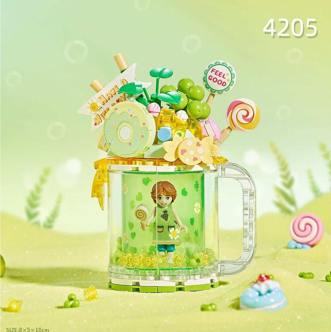 LOZ Quicksand Cup Gift 4201-4206 Mini Blocks