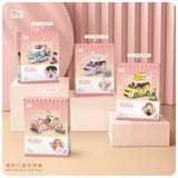 LOZ 4207 Sweet Ice Cream Truck 4208 Bunny Radish Car 4209 Duck Lemon Tea Car 4210 Vintage Wedding Car