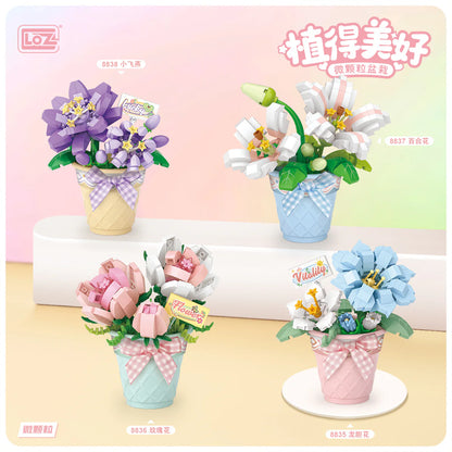 Micro Blocks Flower Pots (Set 8835-8838)
