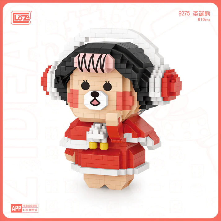 LOZ Diamond Blocks B Family - Christmas Girl Bear 9275