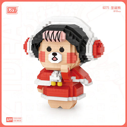 LOZ Diamond Blocks B Family - Christmas Girl Bear 9275