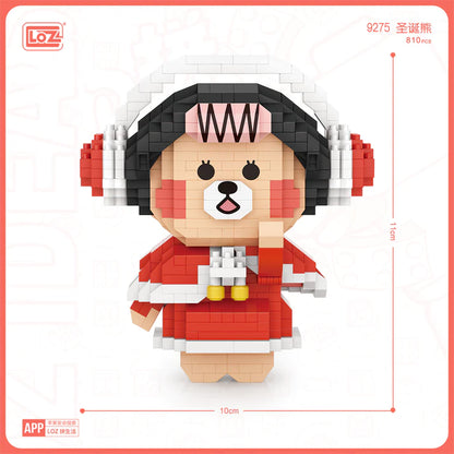 LOZ Diamond Blocks B Family - Christmas Girl Bear 9275