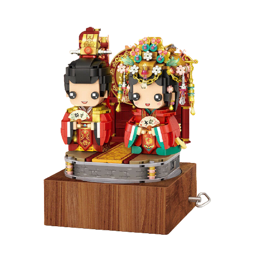 Loz 1227 Chinese Wedding Bride And Groom Music Box Mini Blocks