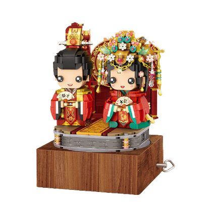 Loz 1227 Chinese Wedding Bride And Groom Music Box Mini Blocks