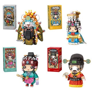 Loz 1549 Opera Actor Xiang Yu 1550 Opera Actor Ba Weng Mini Blocks