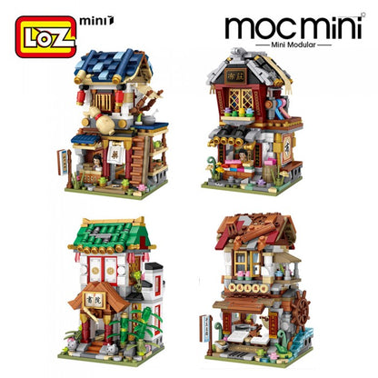 Loz Ancient Street Mini Pharmacy 1733 Cloth Shop 1734 Academy 1735 Tofu Shop 1736