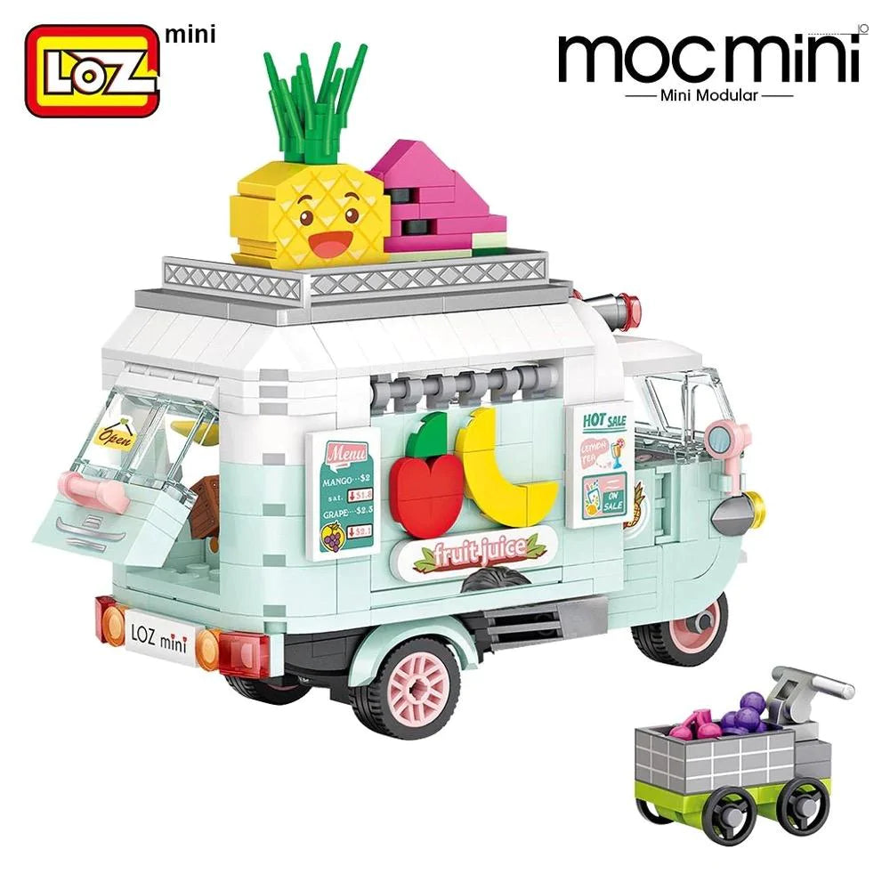 Loz 1737 Fruit Truck 1738 Dessert Car 1739 Pizza Truck 1740 Coffee Truck