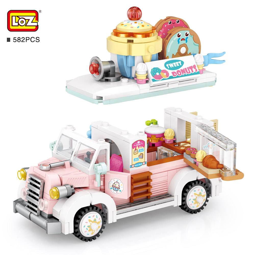 Loz 1737 Fruit Truck 1738 Dessert Car 1739 Pizza Truck 1740 Coffee Truck