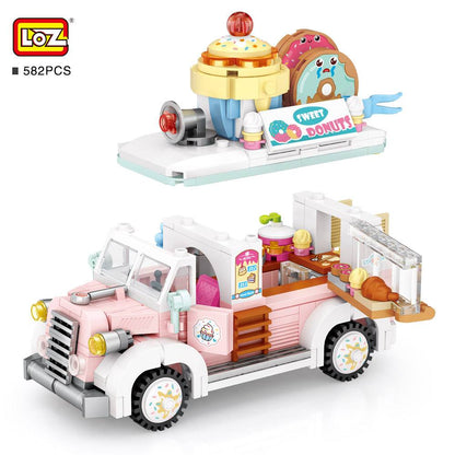 Loz 1737 Fruit Truck 1738 Dessert Car 1739 Pizza Truck 1740 Coffee Truck