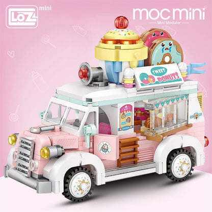 Loz 1737 Fruit Truck 1738 Dessert Car 1739 Pizza Truck 1740 Coffee Truck