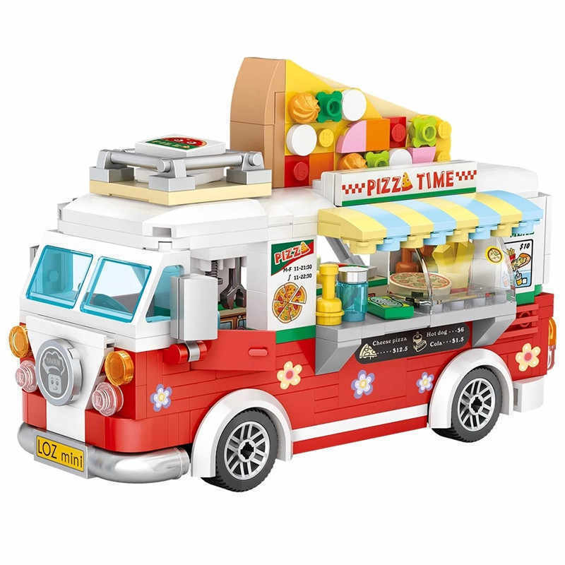 Loz 1737 Fruit Truck 1738 Dessert Car 1739 Pizza Truck 1740 Coffee Truck