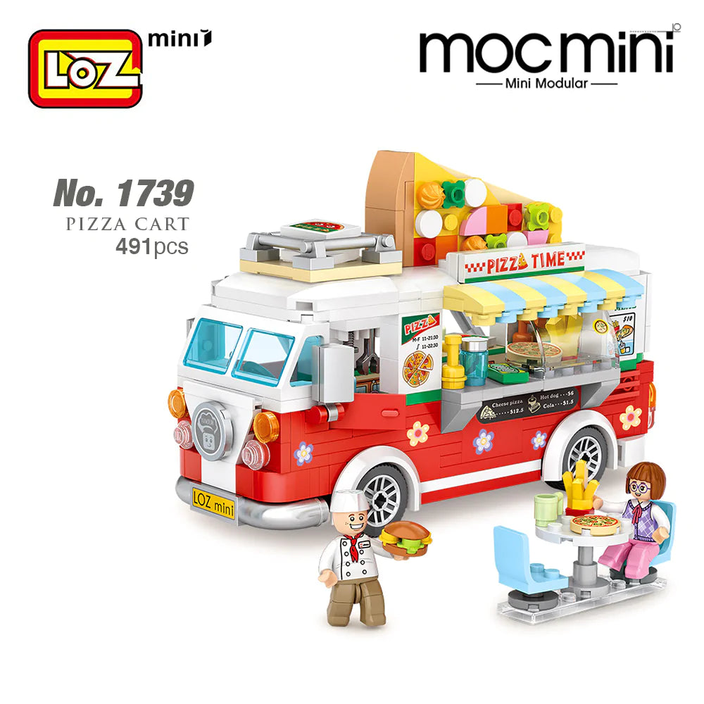 Loz 1737 Fruit Truck 1738 Dessert Car 1739 Pizza Truck 1740 Coffee Truck