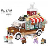 Loz 1737 Fruit Truck 1738 Dessert Car 1739 Pizza Truck 1740 Coffee Truck