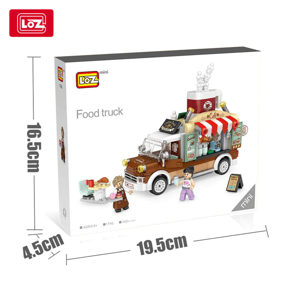 Loz 1737 Fruit Truck 1738 Dessert Car 1739 Pizza Truck 1740 Coffee Truck