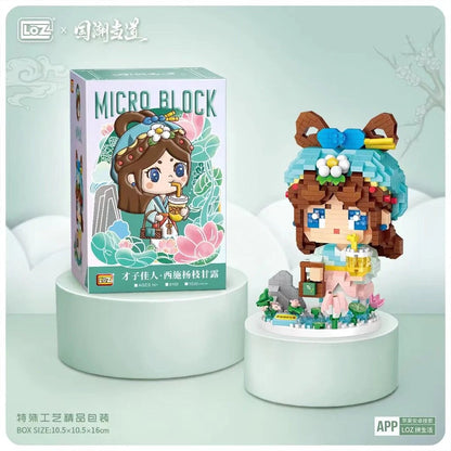 Loz 8103 Diamond Blocks Xishi Pearl Bubble Tea Girl