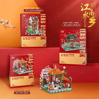 Loz 1923 1924 1925 Traditional Chinese Lantern Festival At Pavilion Village Ancient Bridge Tea House