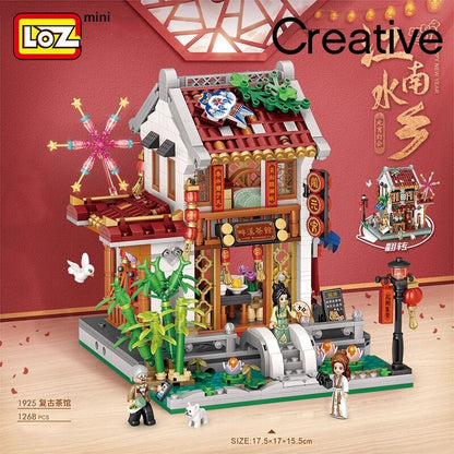 Loz 1923 1924 1925 Traditional Chinese Lantern Festival At Pavilion Village Ancient Bridge Tea House