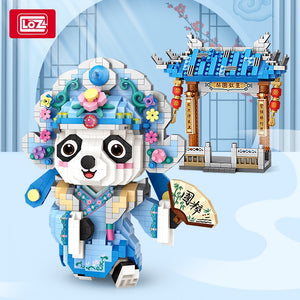 Loz Diamond Blocks Panda Sven Actor Dressing 8101 Tsing Yi Dressing 8102