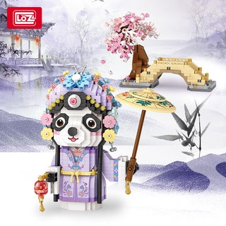 Loz Diamond Blocks Panda Sven Actor Dressing 8101 Tsing Yi Dressing 8102