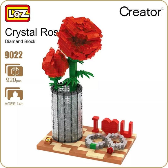 Loz 9022 Crystal Rose Diamond Block