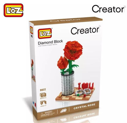 Loz 9022 Crystal Rose Diamond Block
