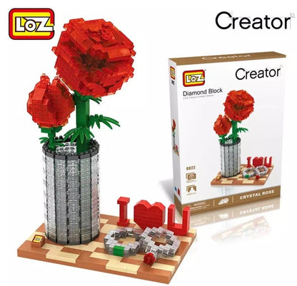 Loz 9022 Crystal Rose Diamond Block